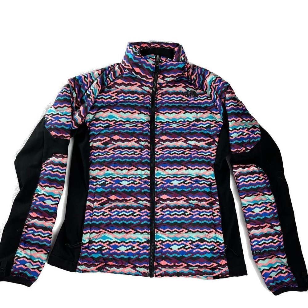 The North Face Womens M Down‎ Puffer Jacket Geometric Print Outdoor